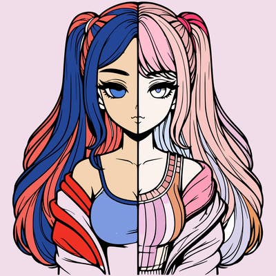 realistic girl split