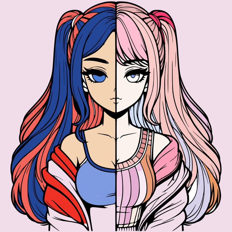 realistic girl split