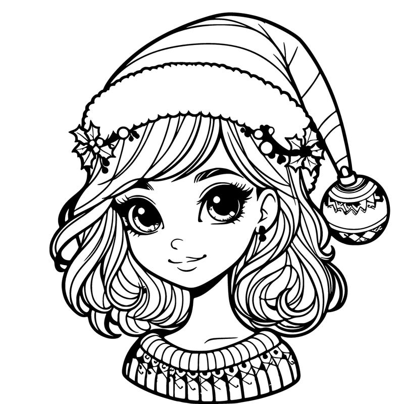 christmas realistic girl