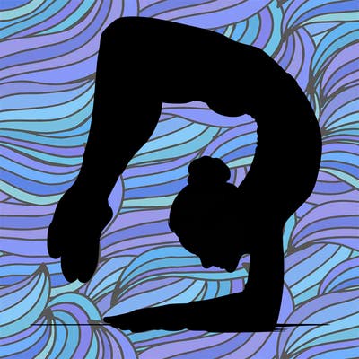 realistic girl doing gymnastics