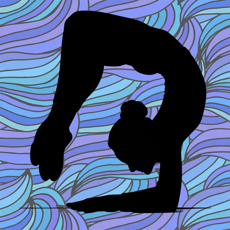 realistic girl doing gymnastics