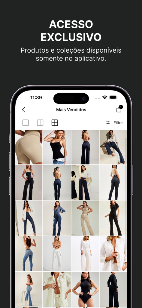 A screenshot of the MODAB mobile app displaying a collection of best selling shaping clothes