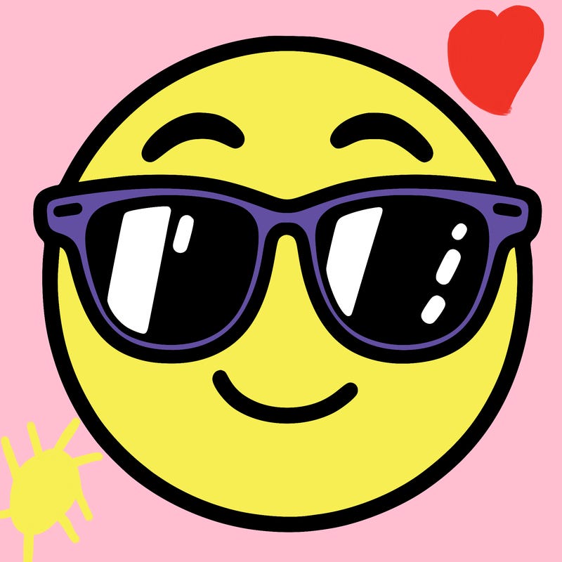 emoji with sunglasses