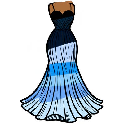 attractive long fashion dress