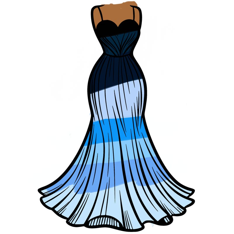 attractive long fashion dress