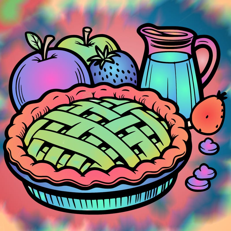 a pie of food