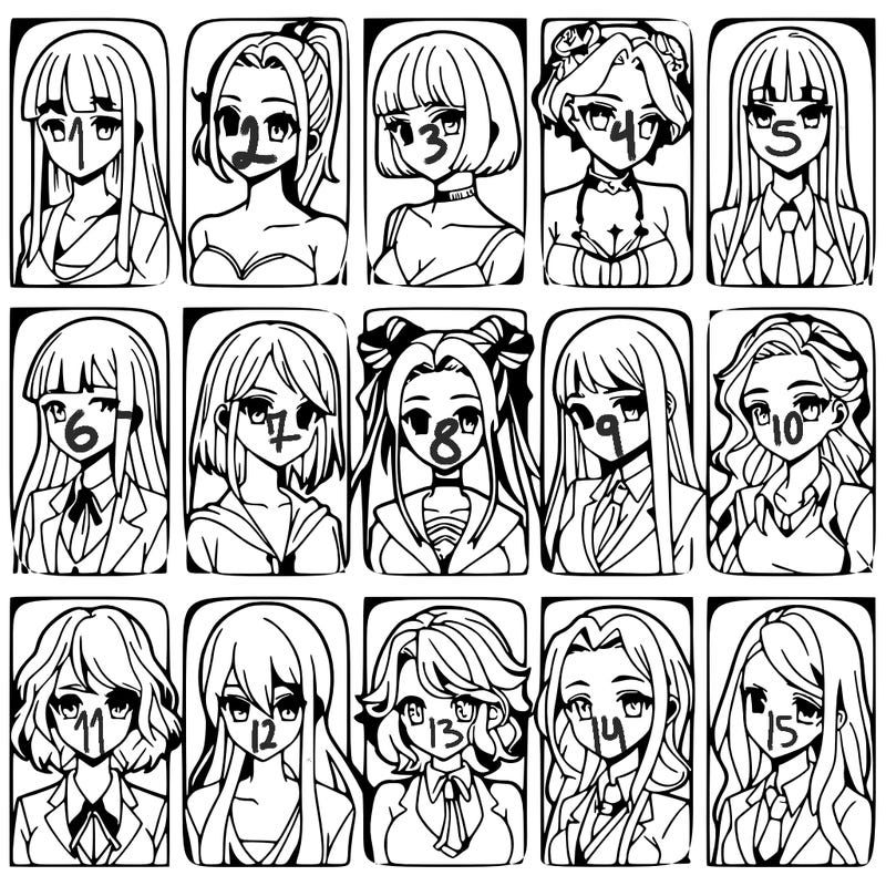 girls that look diffrent anime