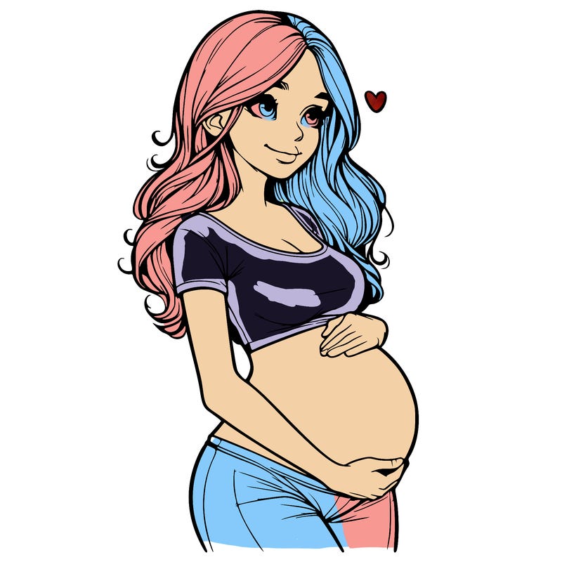 realistic pregnant girl