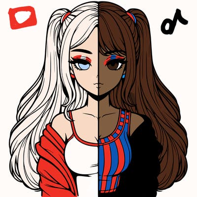 realistic girl split