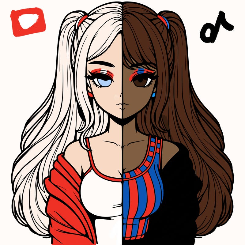 realistic girl split