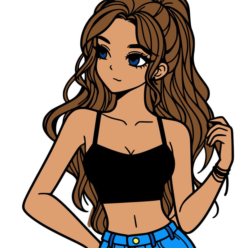 girl in crop top