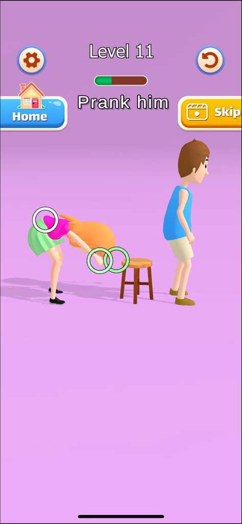 Move It: Pose Challenge - Gameplay di Move It Pose Challenge che mostra un livello di scherzo con pose di personaggi.