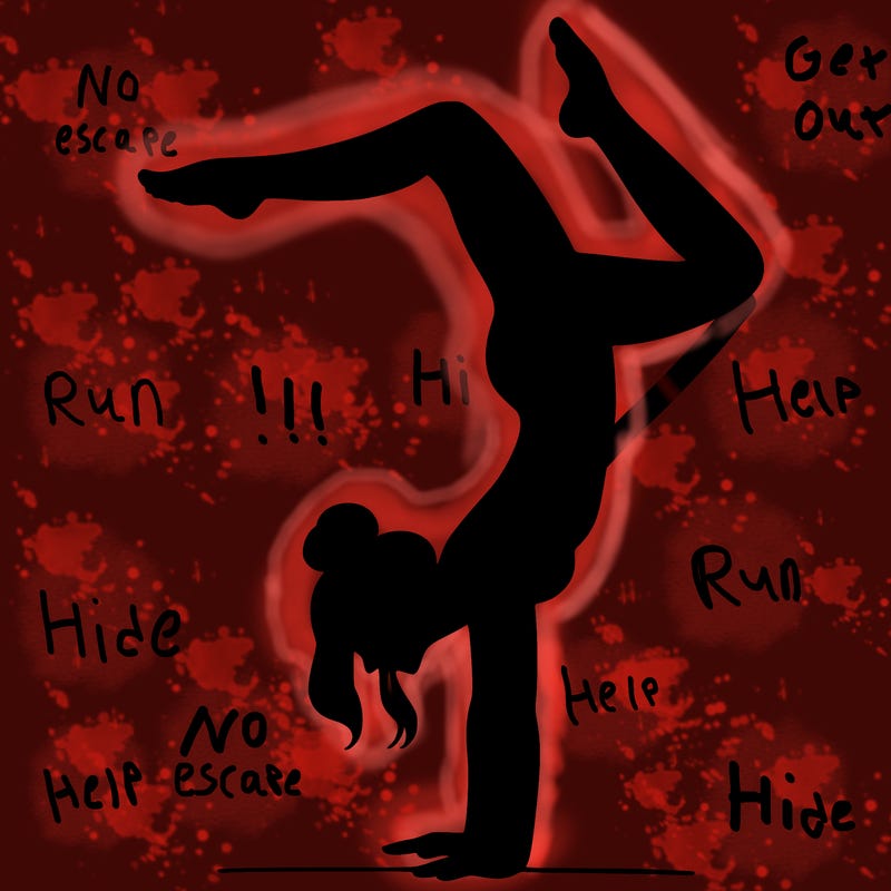 a woman doing a handstand