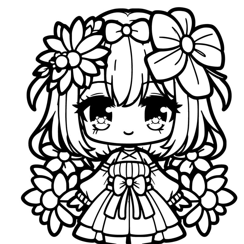 gacha life flower girl