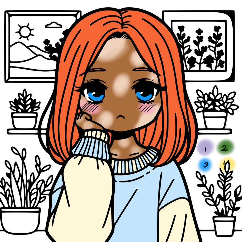 girl with aesthetic background