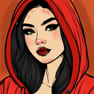 realistic beautiful woman with hoodie