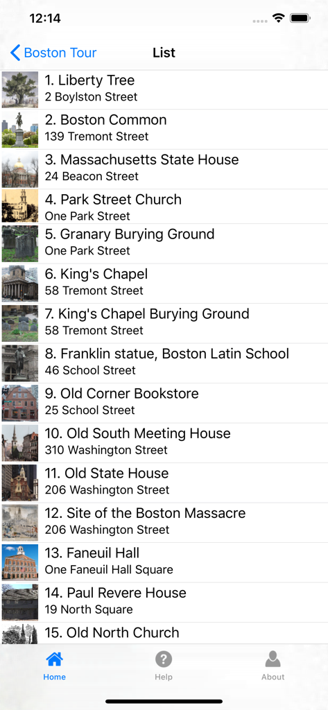 Historic Boston - A list of 15 historical landmarks in Boston for a self guided walking tour including the Liberty Tree and Boston Common