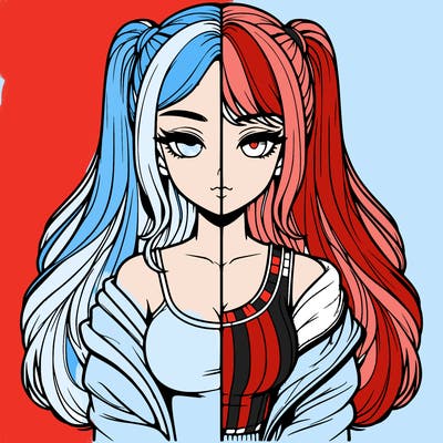 realistic girl split