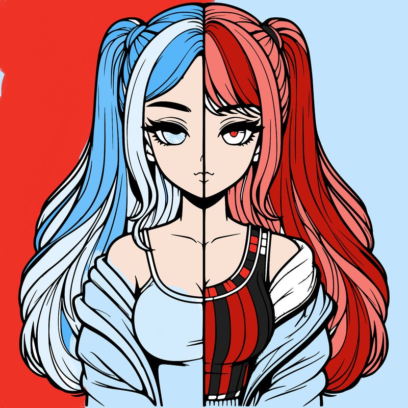 realistic girl split