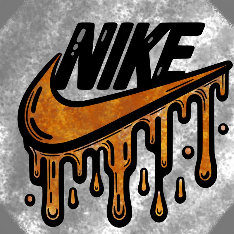 dripping nike logo