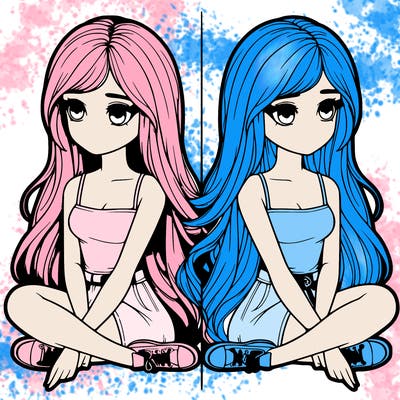 realistic girl split