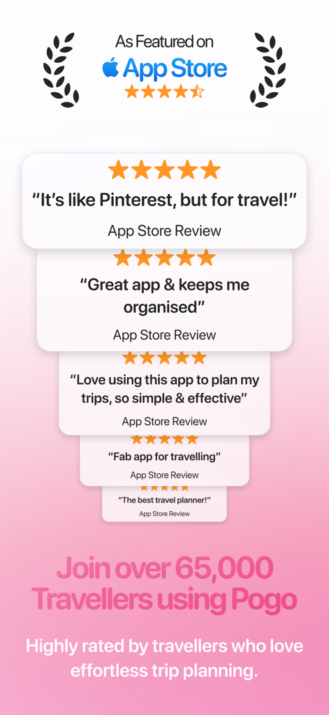 Pogo - Trip Planner - Positive App Store reviews and ratings for the Pogo Trip Planner app