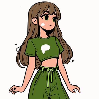 girl in a cute crop top