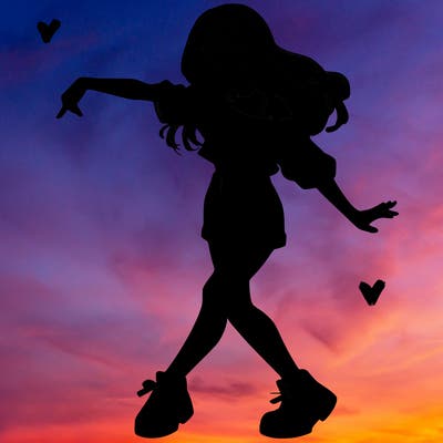 realistic girl danceing