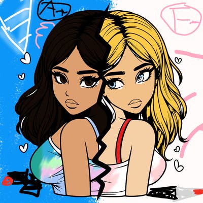 realistic girl split