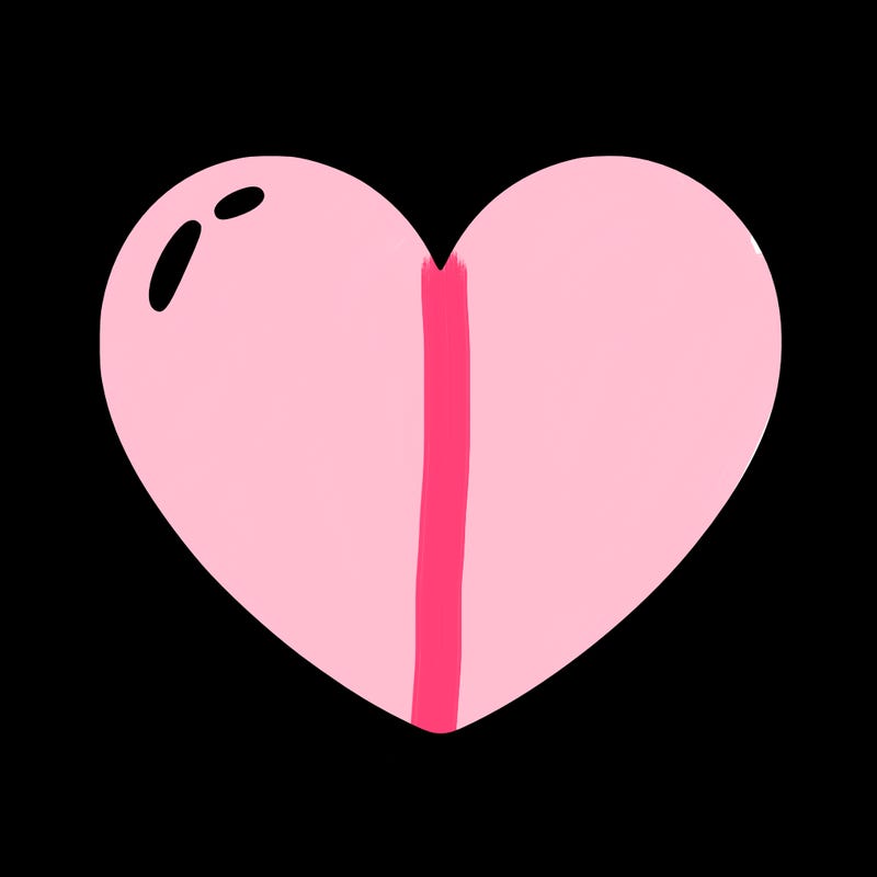 a blank heart