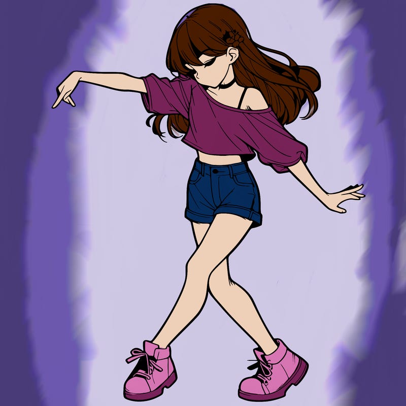 realistic girl danceing