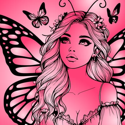 butterfly fairy realistic girl