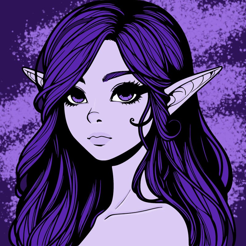 elf girl realistic dark fantasy