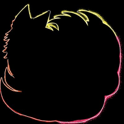 realistic detailed 9 tailed anime fox