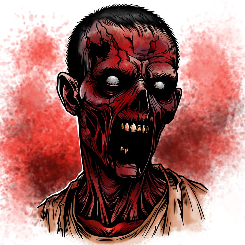 creepy realistic zombie