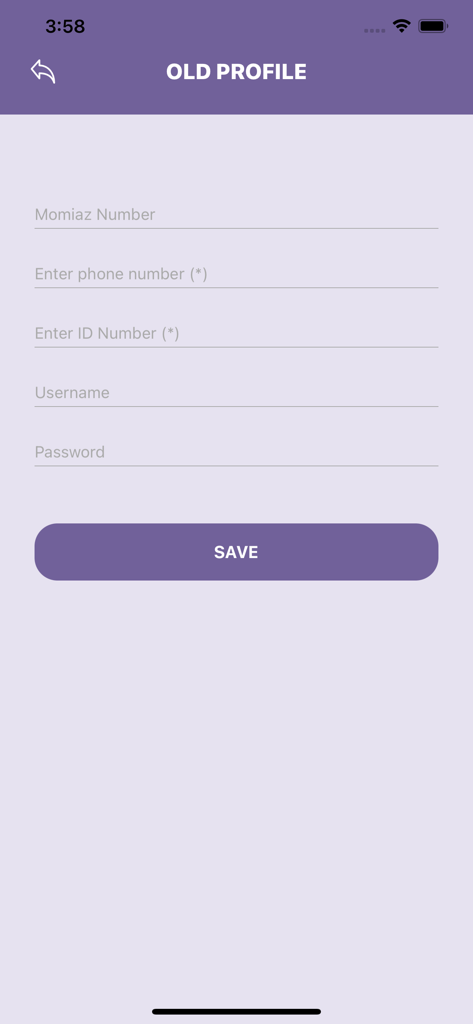 Customer On-Boarding - Al-Kuraimi mobile app screen for old profile registration with fields for phone number, ID, and credentials.