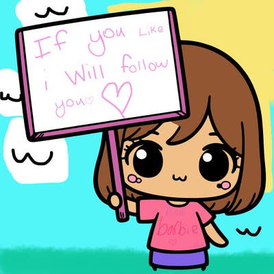 a girl holding a blank sign.