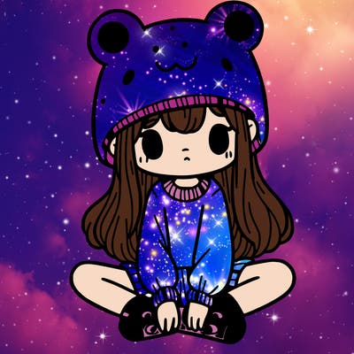 a girl wearing a frog hat and some frog socks