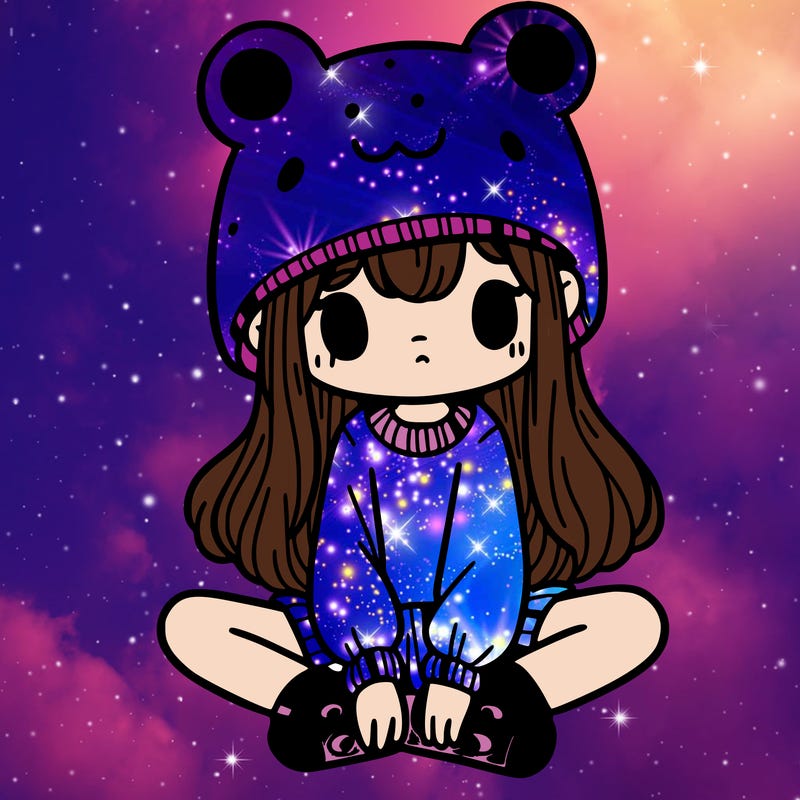 a girl wearing a frog hat and some frog socks