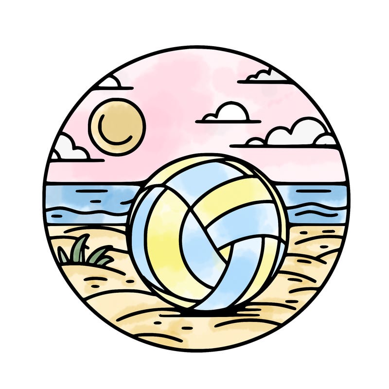 volleyball on a beach