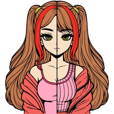 realistic girl split