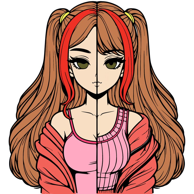 realistic girl split