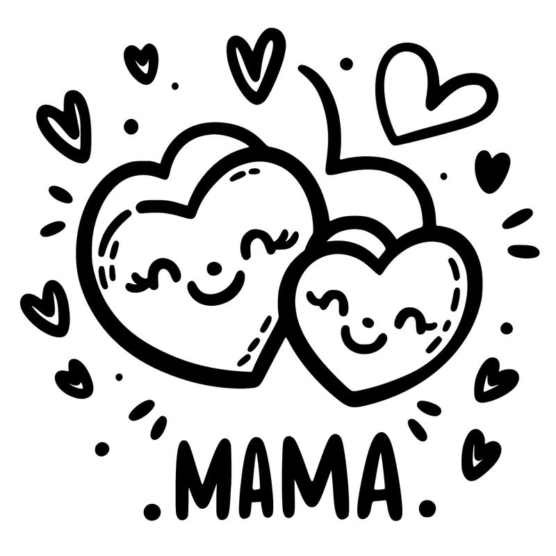 hearts, mama, love