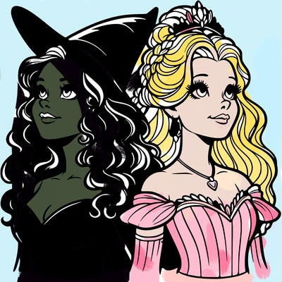 'elphaba and glinda (realistic)