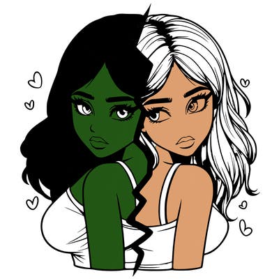 realistic girl split