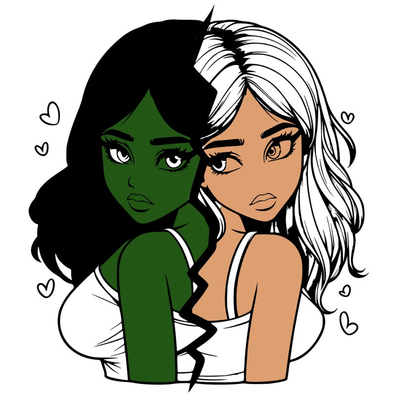 realistic girl split