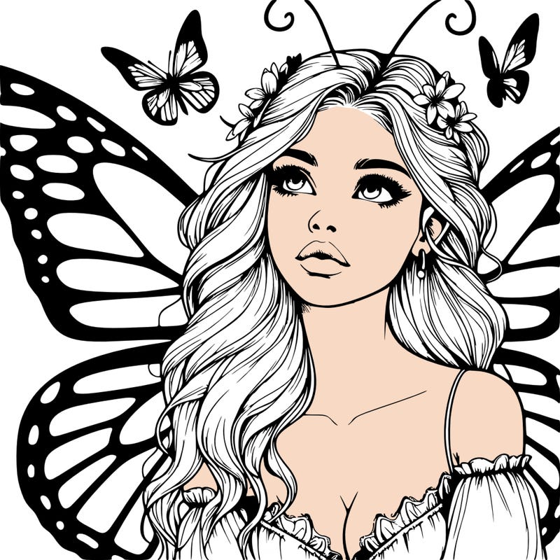 butterfly fairy realistic girl