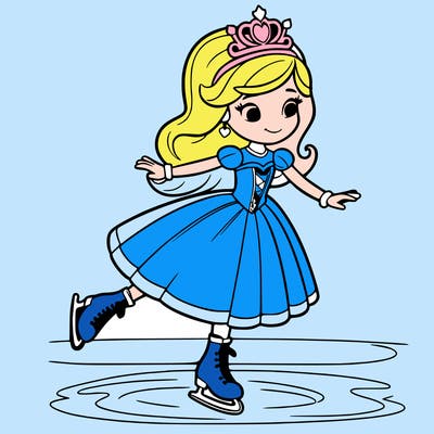 princess skating on ice
