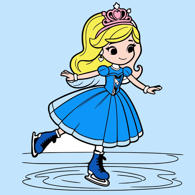 princess skating on ice