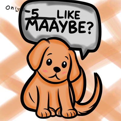 a puppy that says 5 like maybe